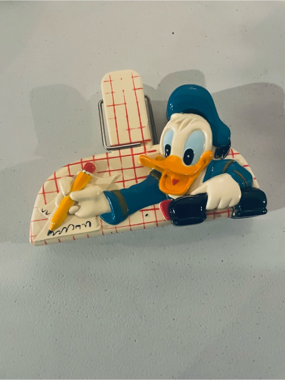 Vintage Disney Donald Duck Clip - Memo Holder